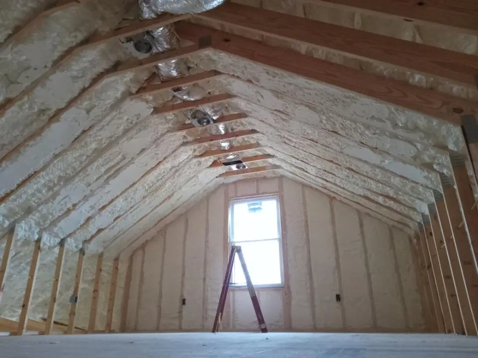 Spray foam roofing application for Crawl Space Insulation project in Albany